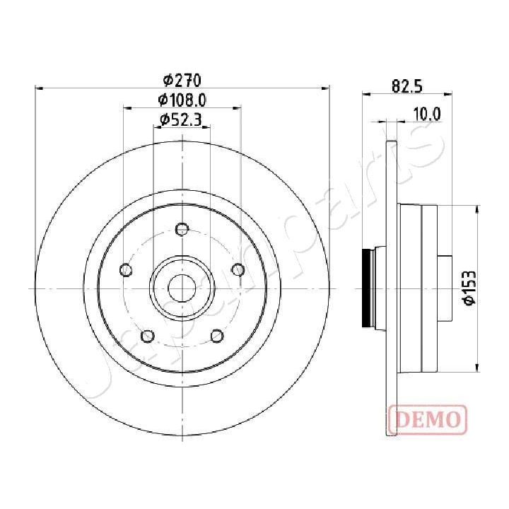 Stabdžių diskas JAPANPARTS DP-0710C