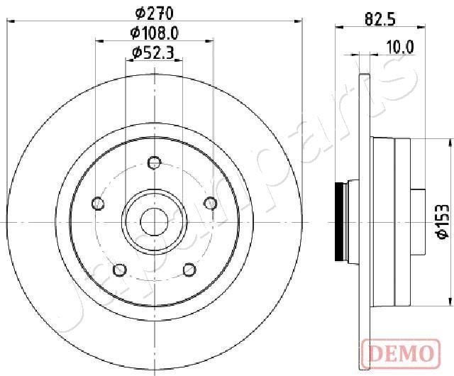 Stabdžių diskas JAPANPARTS DP-0710C