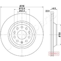 Stabdžių diskas JAPANPARTS DP-0903C