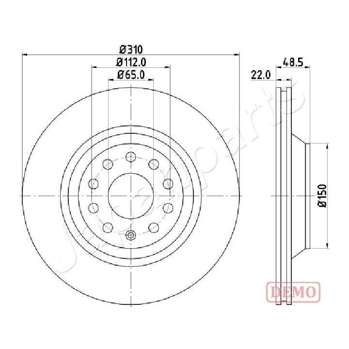 Stabdžių diskas JAPANPARTS DP-0903C