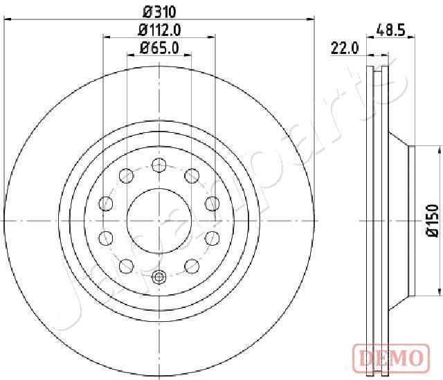 Stabdžių diskas JAPANPARTS DP-0903C