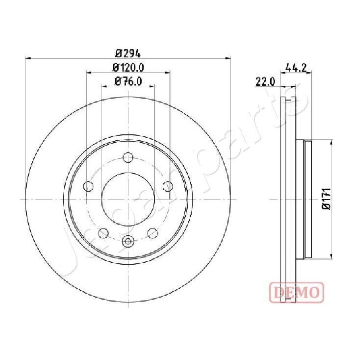 Stabdžių diskas JAPANPARTS DP-0925C