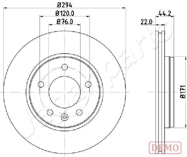 Stabdžių diskas JAPANPARTS DP-0925C