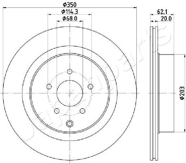 Stabdžių diskas JAPANPARTS DP-137C