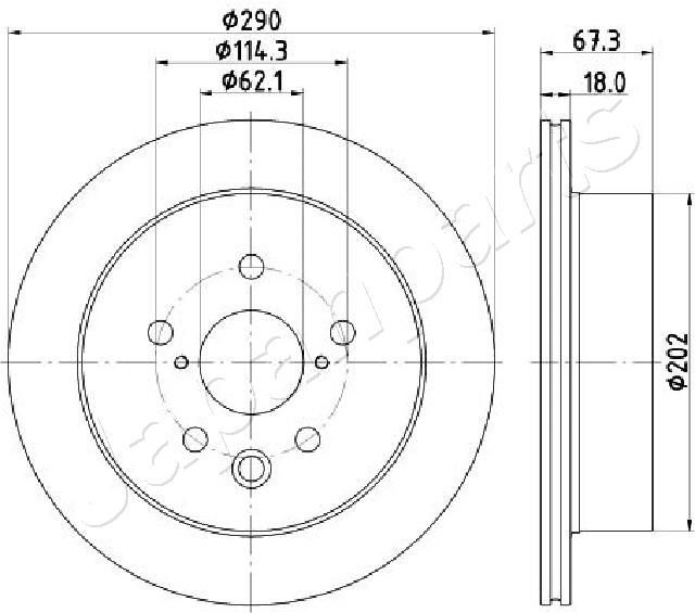 Stabdžių diskas JAPANPARTS DP-257C