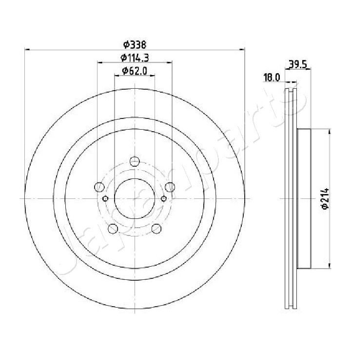 Stabdžių diskas JAPANPARTS DP-267C