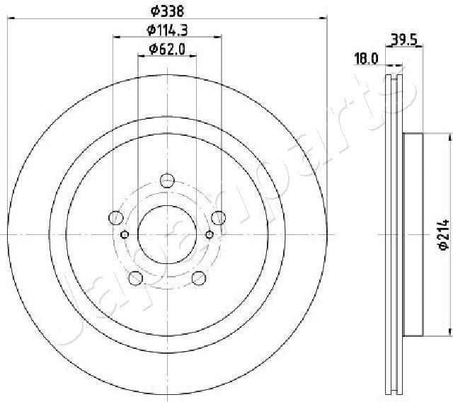 Stabdžių diskas JAPANPARTS DP-267C