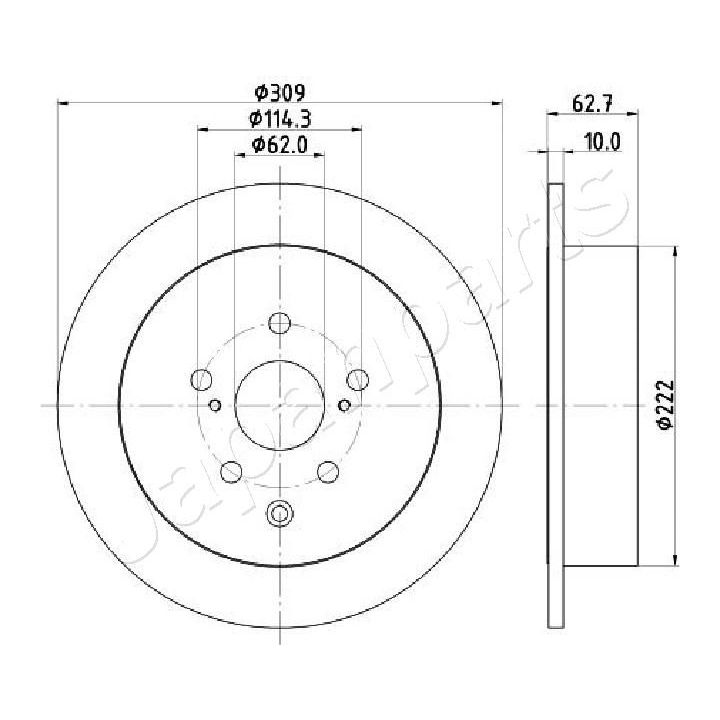 Stabdžių diskas JAPANPARTS DP-268C