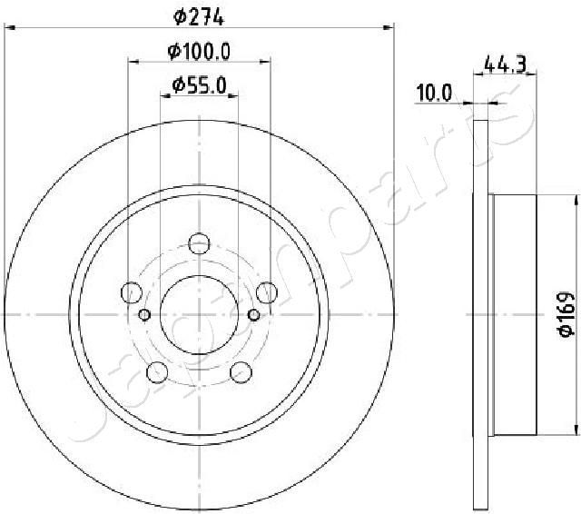 Stabdžių diskas JAPANPARTS DP-271C