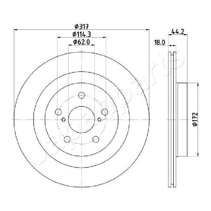 Stabdžių diskas JAPANPARTS DP-273C
