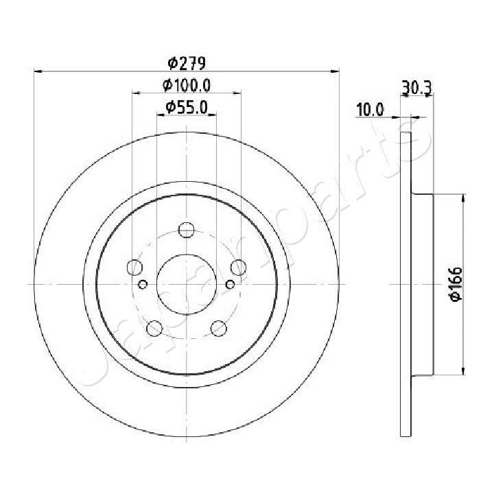 Stabdžių diskas JAPANPARTS DP-275C