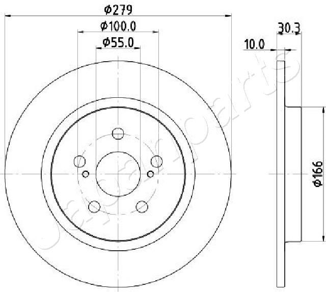 Stabdžių diskas JAPANPARTS DP-275C