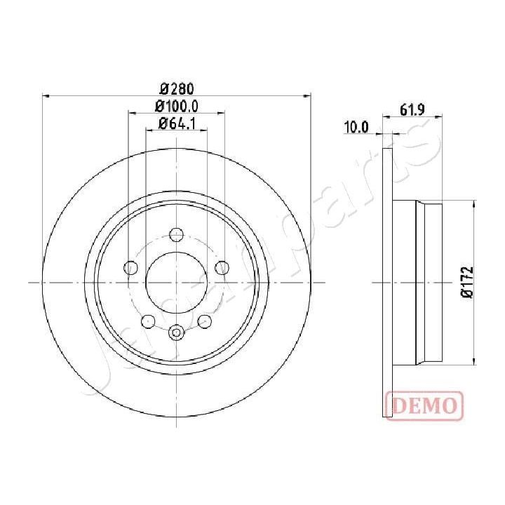 Stabdžių diskas JAPANPARTS DP-426C