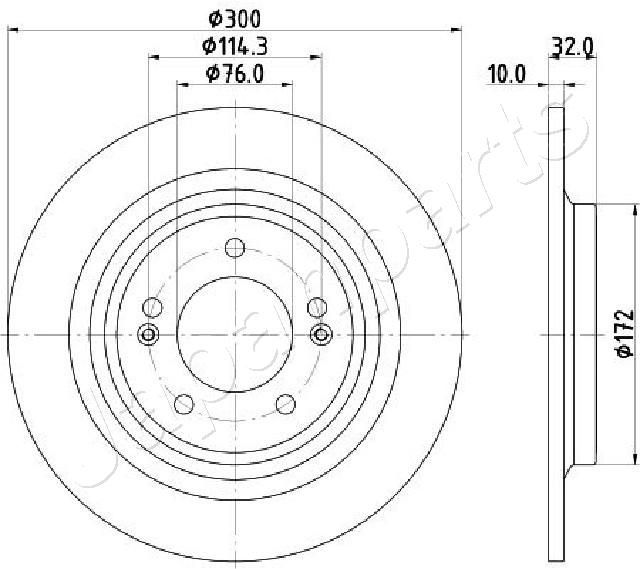 Stabdžių diskas JAPANPARTS DP-H25C
