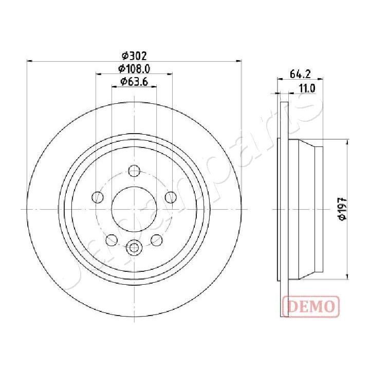 Stabdžių diskas JAPANPARTS DP-L11C