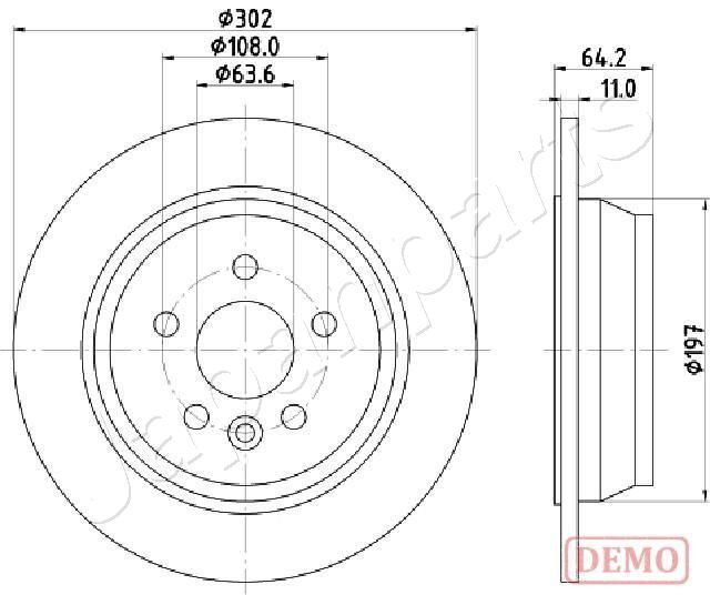 Stabdžių diskas JAPANPARTS DP-L11C
