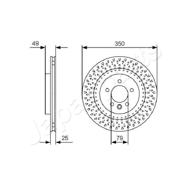 Stabdžių diskas JAPANPARTS DP-L13C