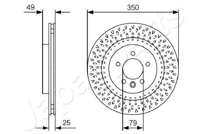 Stabdžių diskas JAPANPARTS DP-L13C