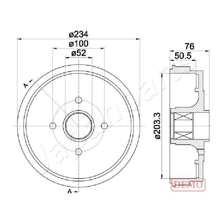 Stabdžių būgnas JAPANPARTS TA-0409C