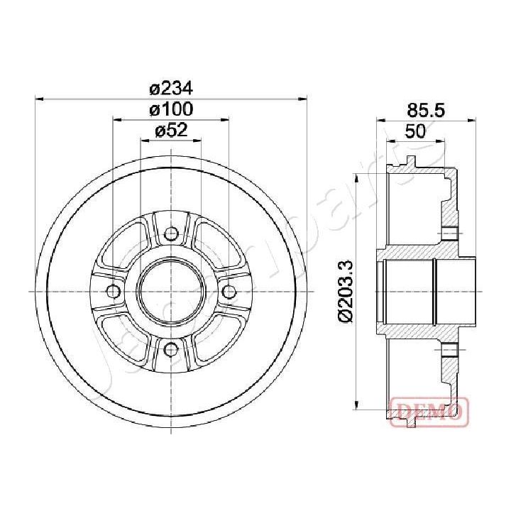 Stabdžių būgnas JAPANPARTS TA-0702C