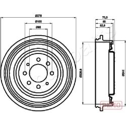 Stabdžių būgnas JAPANPARTS TA-0703C