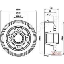 Stabdžių būgnas JAPANPARTS TA-0707C