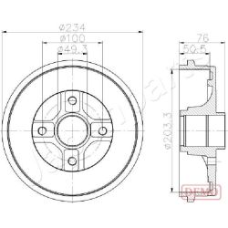 Stabdžių būgnas JAPANPARTS TA-0710C