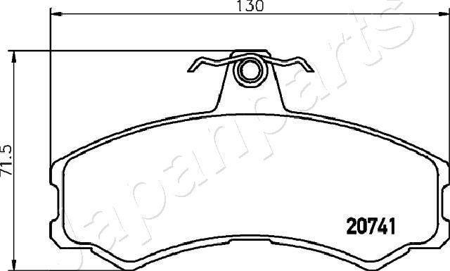 Stabdžių trinkelių rinkinys, diskinis stabdys JAPANPARTS PA-0236AF