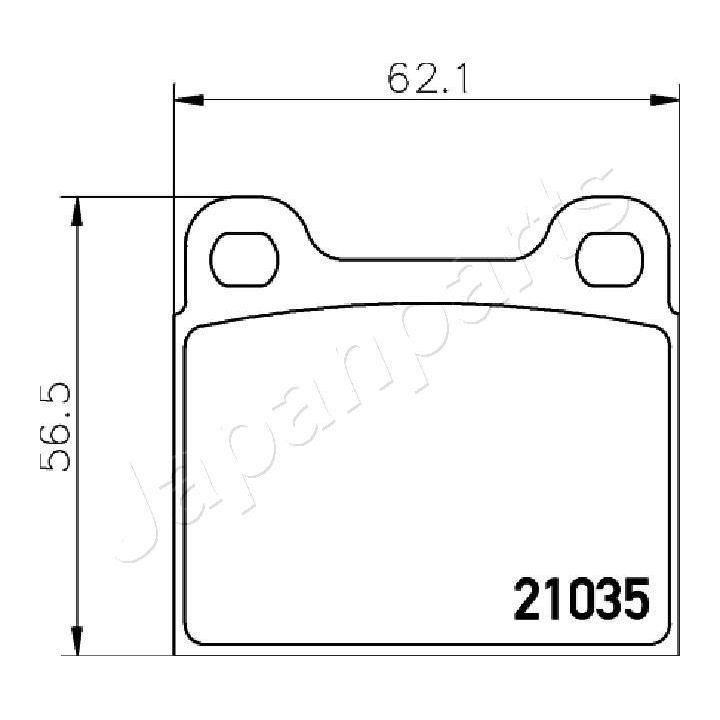 Stabdžių trinkelių rinkinys, diskinis stabdys JAPANPARTS PA-0330AF