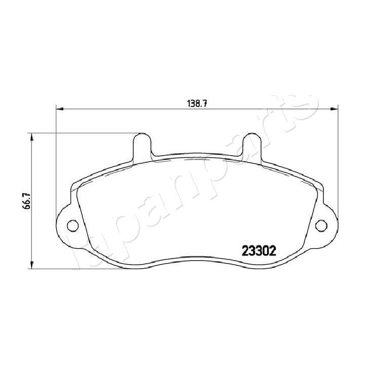 Stabdžių trinkelių rinkinys, diskinis stabdys JAPANPARTS PA-0408AF