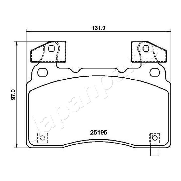 Stabdžių trinkelių rinkinys, diskinis stabdys JAPANPARTS PA-0419AF