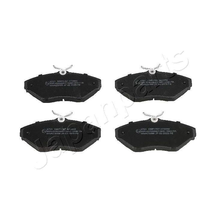 Stabdžių trinkelių rinkinys, diskinis stabdys JAPANPARTS PA-0701AF