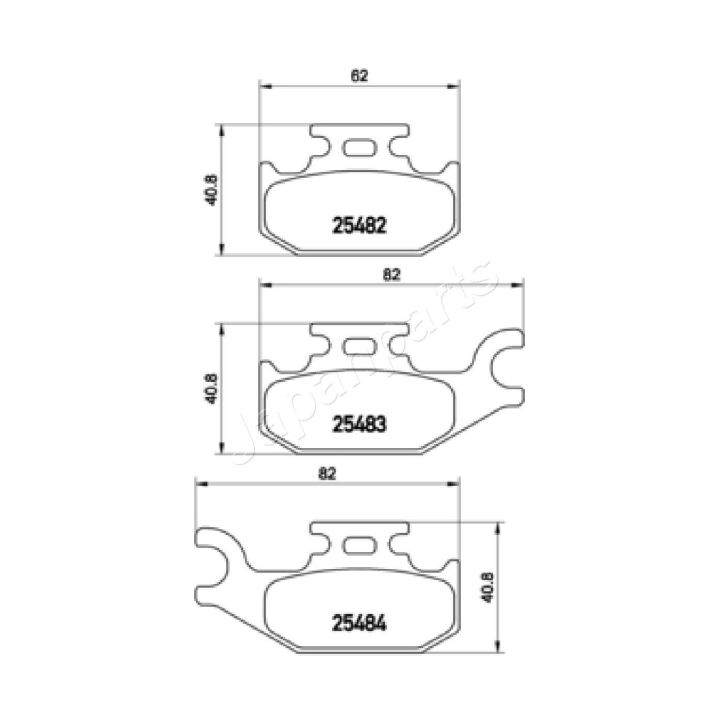 Stabdžių trinkelių rinkinys, diskinis stabdys JAPANPARTS PA-0719AF