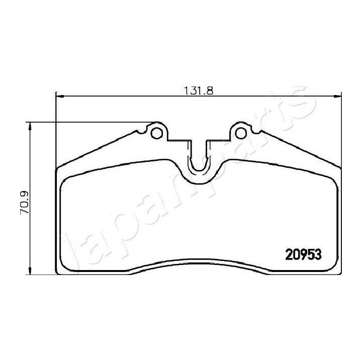 Stabdžių trinkelių rinkinys, diskinis stabdys JAPANPARTS PA-0904AF