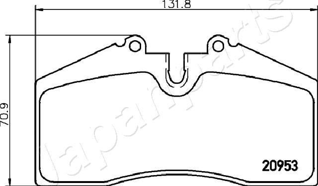 Stabdžių trinkelių rinkinys, diskinis stabdys JAPANPARTS PA-0904AF