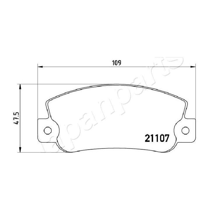 Stabdžių trinkelių rinkinys, diskinis stabdys JAPANPARTS PP-0210AF