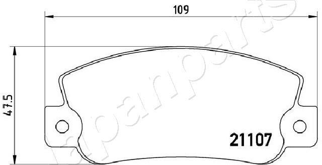 Stabdžių trinkelių rinkinys, diskinis stabdys JAPANPARTS PP-0210AF