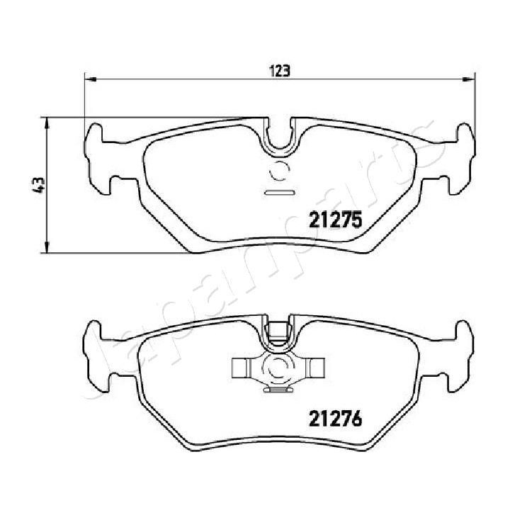 Stabdžių trinkelių rinkinys, diskinis stabdys JAPANPARTS PP-0216AF