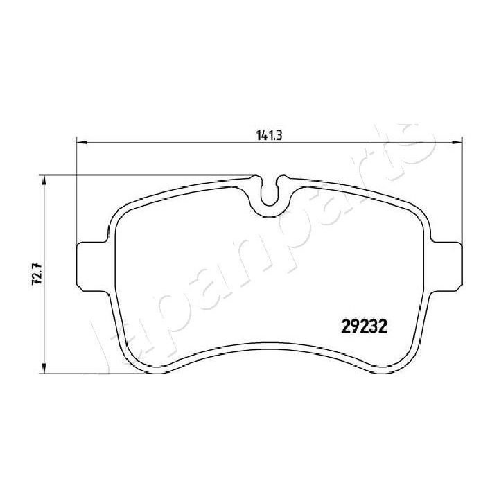 Stabdžių trinkelių rinkinys, diskinis stabdys JAPANPARTS PP-0218AF