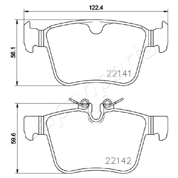 Stabdžių trinkelių rinkinys, diskinis stabdys JAPANPARTS PP-0313AF