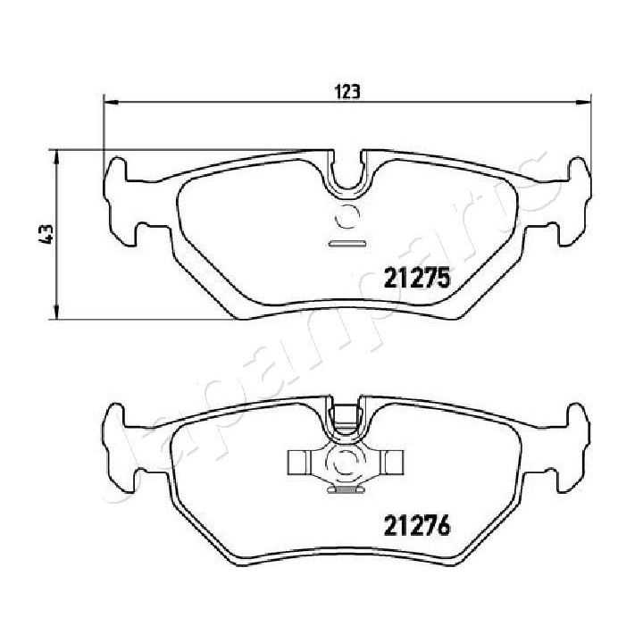 Stabdžių trinkelių rinkinys, diskinis stabdys JAPANPARTS PP-0314AF