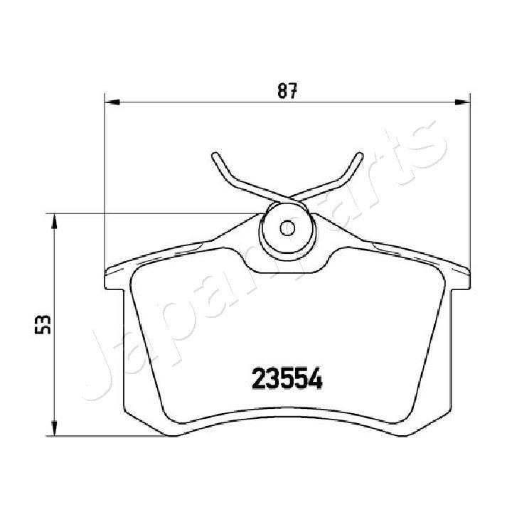 Stabdžių trinkelių rinkinys, diskinis stabdys JAPANPARTS PP-0700AF
