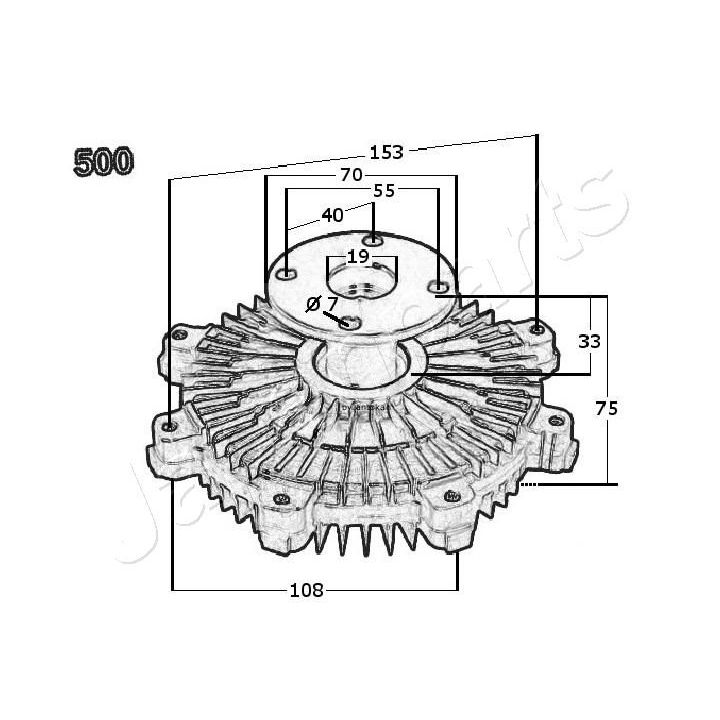 Sankaba, radiatoriaus ventiliatorius JAPANPARTS VC-500