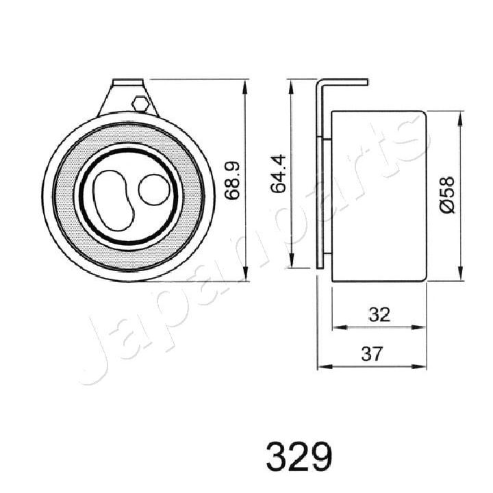 įtempiklis, paskirstymo diržas JAPANPARTS BE-329