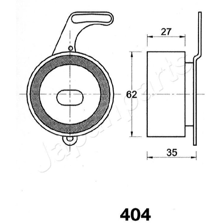 įtempiklis, paskirstymo diržas JAPANPARTS BE-404