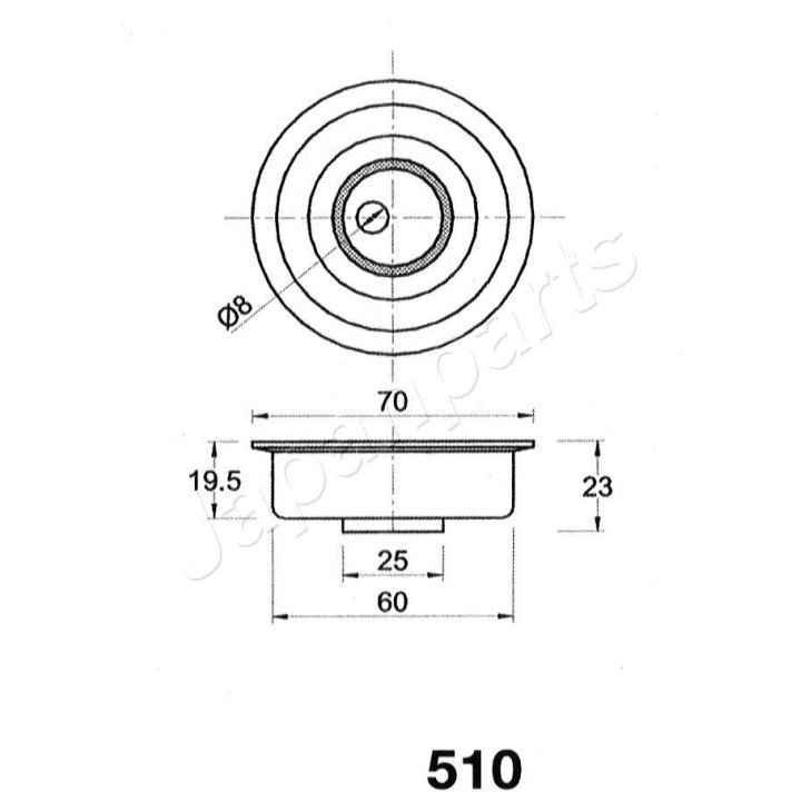 įtempiklis, paskirstymo diržas JAPANPARTS BE-510
