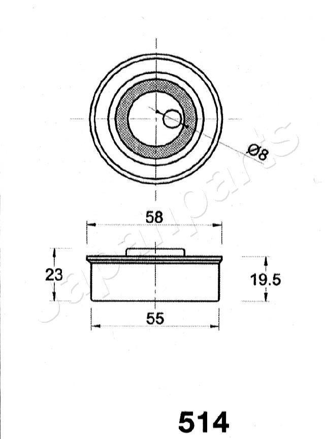 įtempiklis, paskirstymo diržas JAPANPARTS BE-514