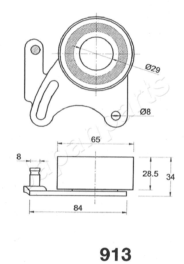 įtempiklis, paskirstymo diržas JAPANPARTS BE-913