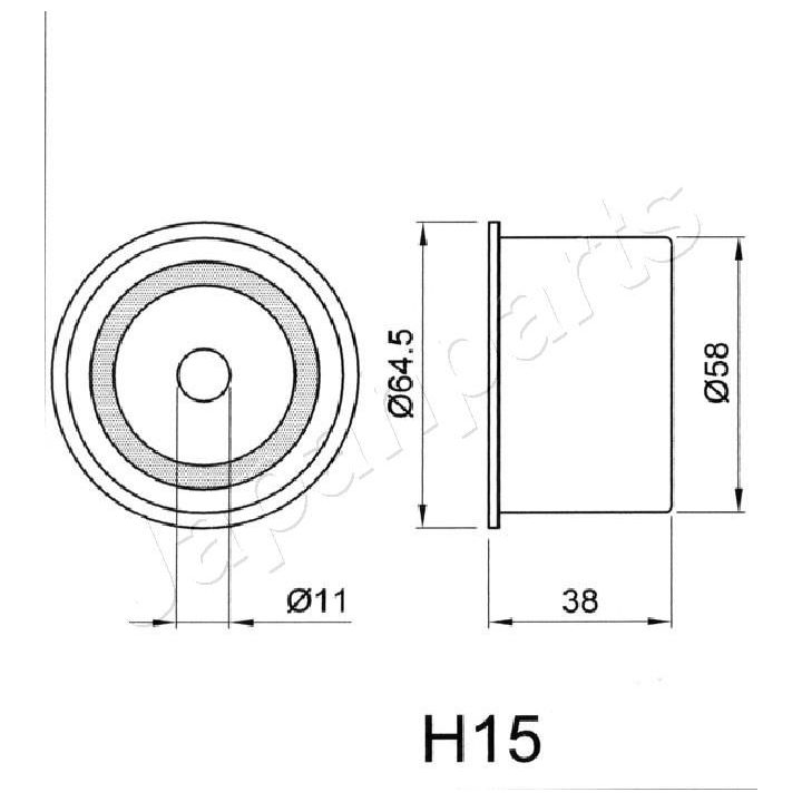 įtempiklis, paskirstymo diržas JAPANPARTS BE-H15