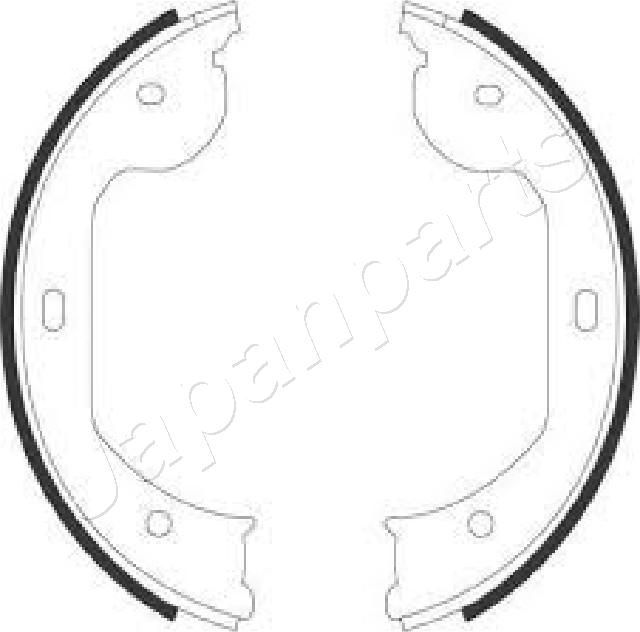 Stabdžių trinkelių komplektas, stovėjimo stabdis JAPANPARTS GF-0104AF